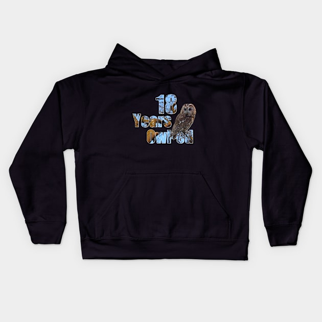 18 years owl-ed (18 years old) 18th birthday Kids Hoodie by ownedandloved